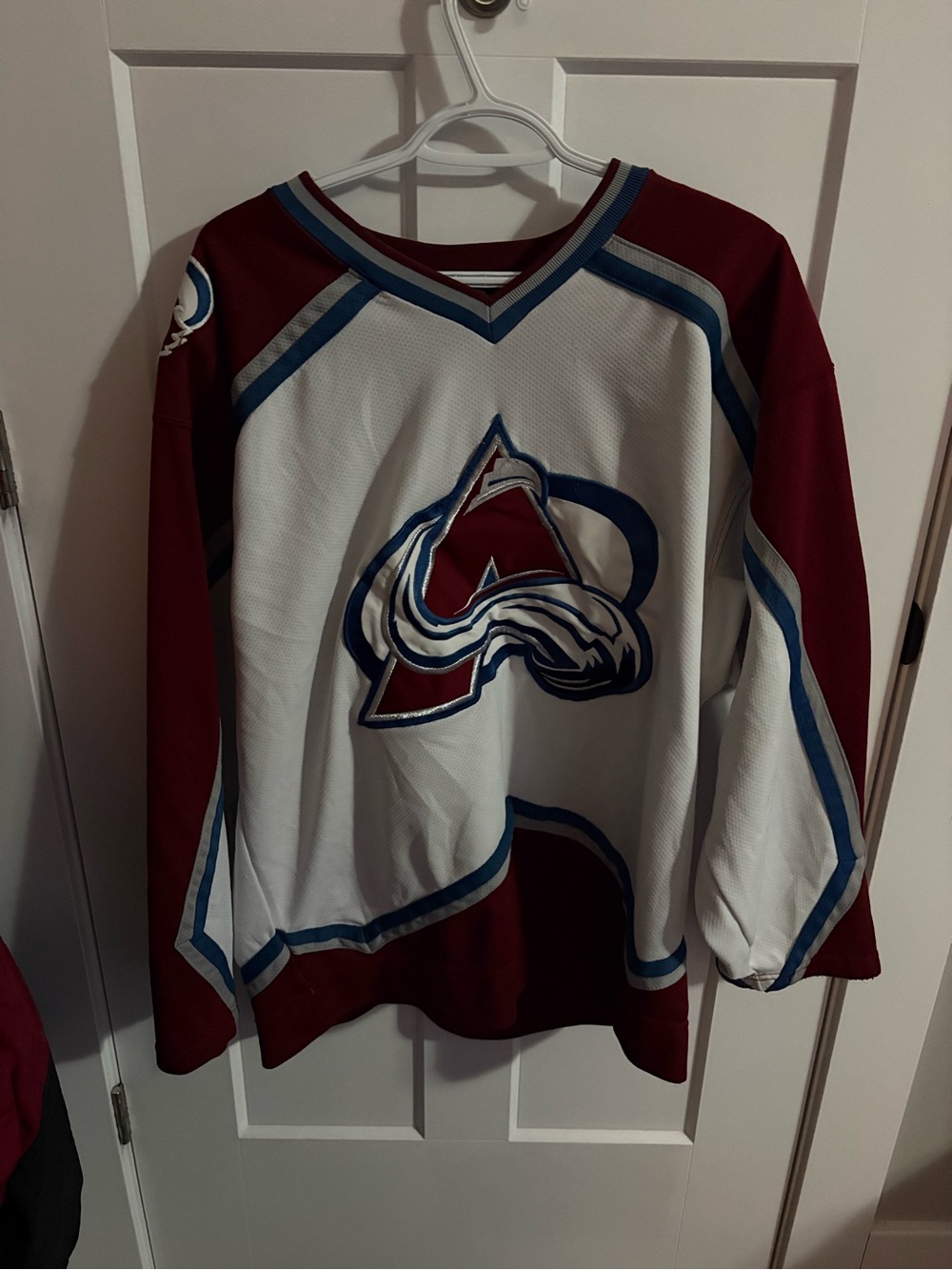 STARTER White, Burgundy & Blue Hockey Jersey